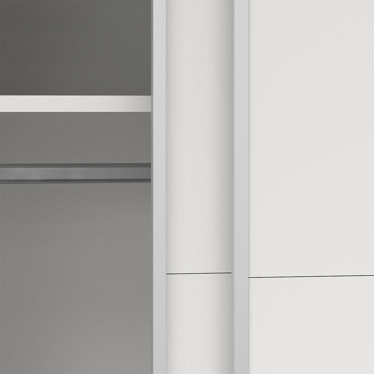 SCHIEBETÜRENSCHRANK, Bergamo, Weiß, Holzwerkstoff, 139 x 67 x 221 cm - Weiß, Holzwerkstoff (139/221/67cm) - ebuy24
