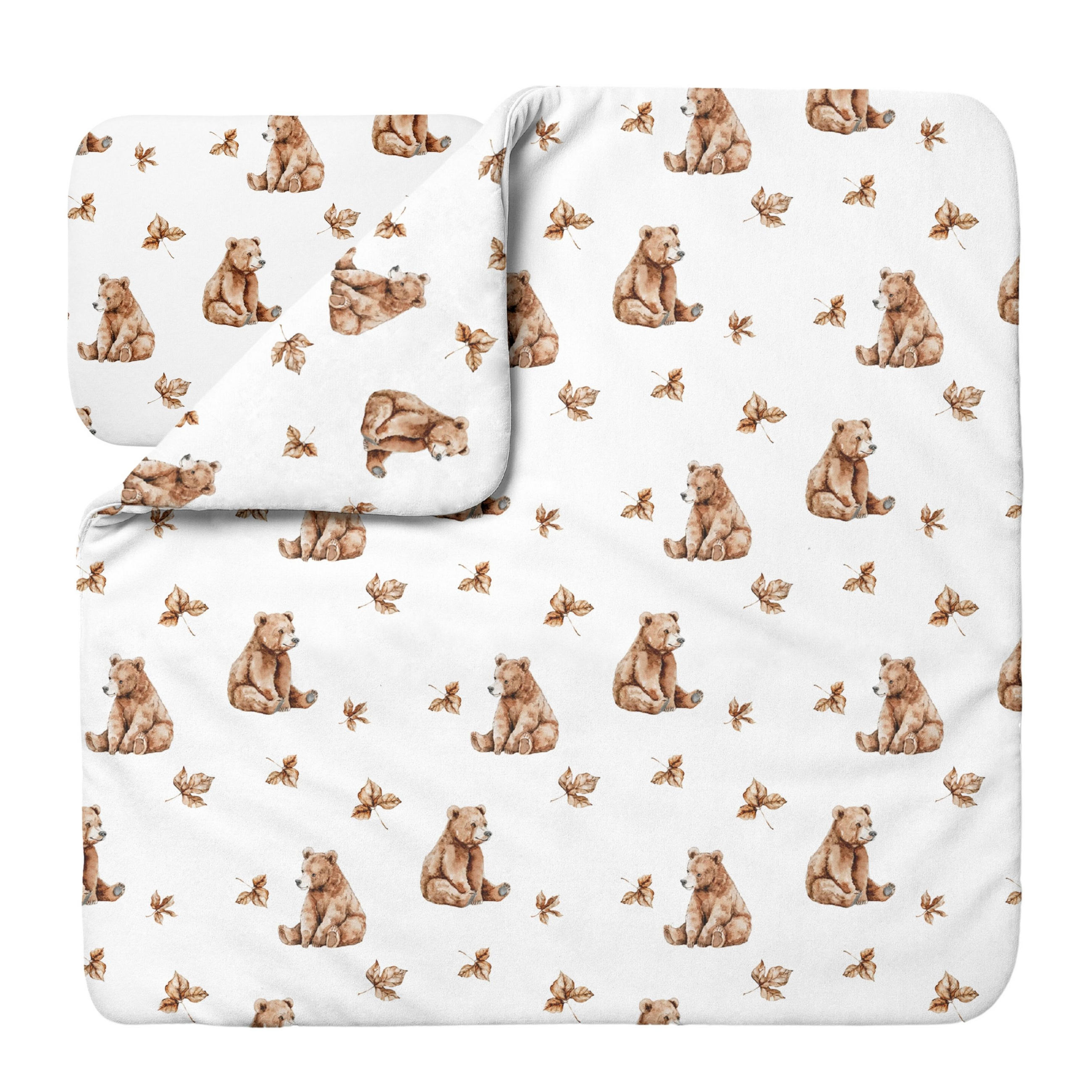BABY bambu-sängkläder Björnar - Vit, Textil (75/75cm) - waldin