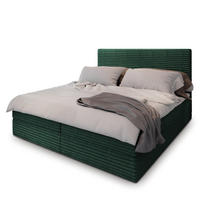 BOXBETT PISA 200x200 cm mit Matratze und Topper, H2+H3 - Grün - Grün, Holz (200/200cm) - MASSENO