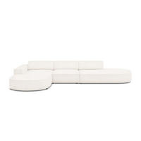 ECKSOFA links Jodie aus Boucle beige 4 Sitzplätze - Beige, Textil (166/342cm) - Micadoni