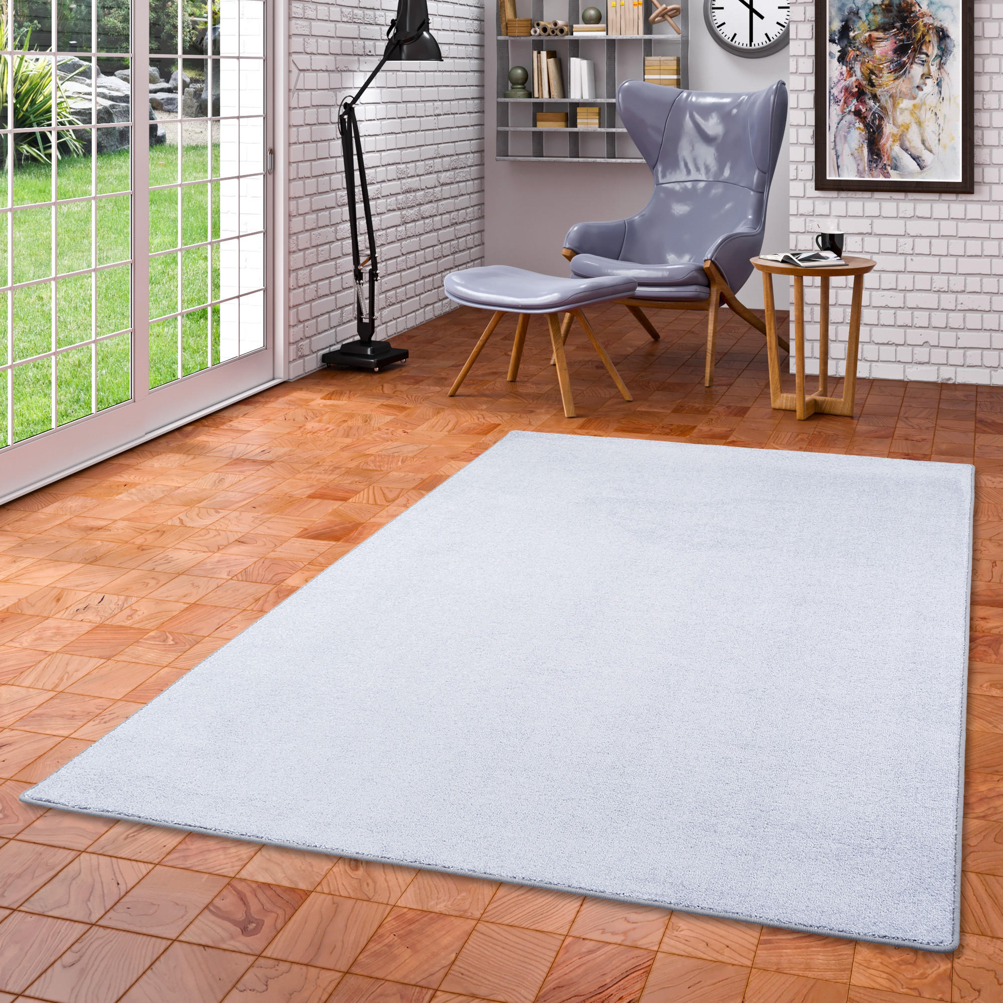 LUXUS SOFT VELOURS TEPPICH SHINE - Silberfarben, Textil (200/250cm) - Snapstyle
