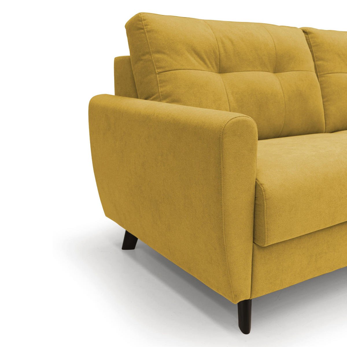 SCHLAFSOFA Callisto - Gelb, Textil (208/97/96cm) - Divani.store