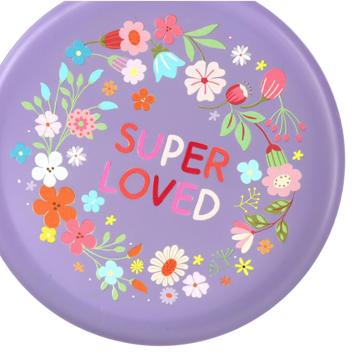 DEKOTELLER & -TABLETTS Super Loved 33/33/1,5 cm - Lila, Metall (33/1.5cm) - FURNARO