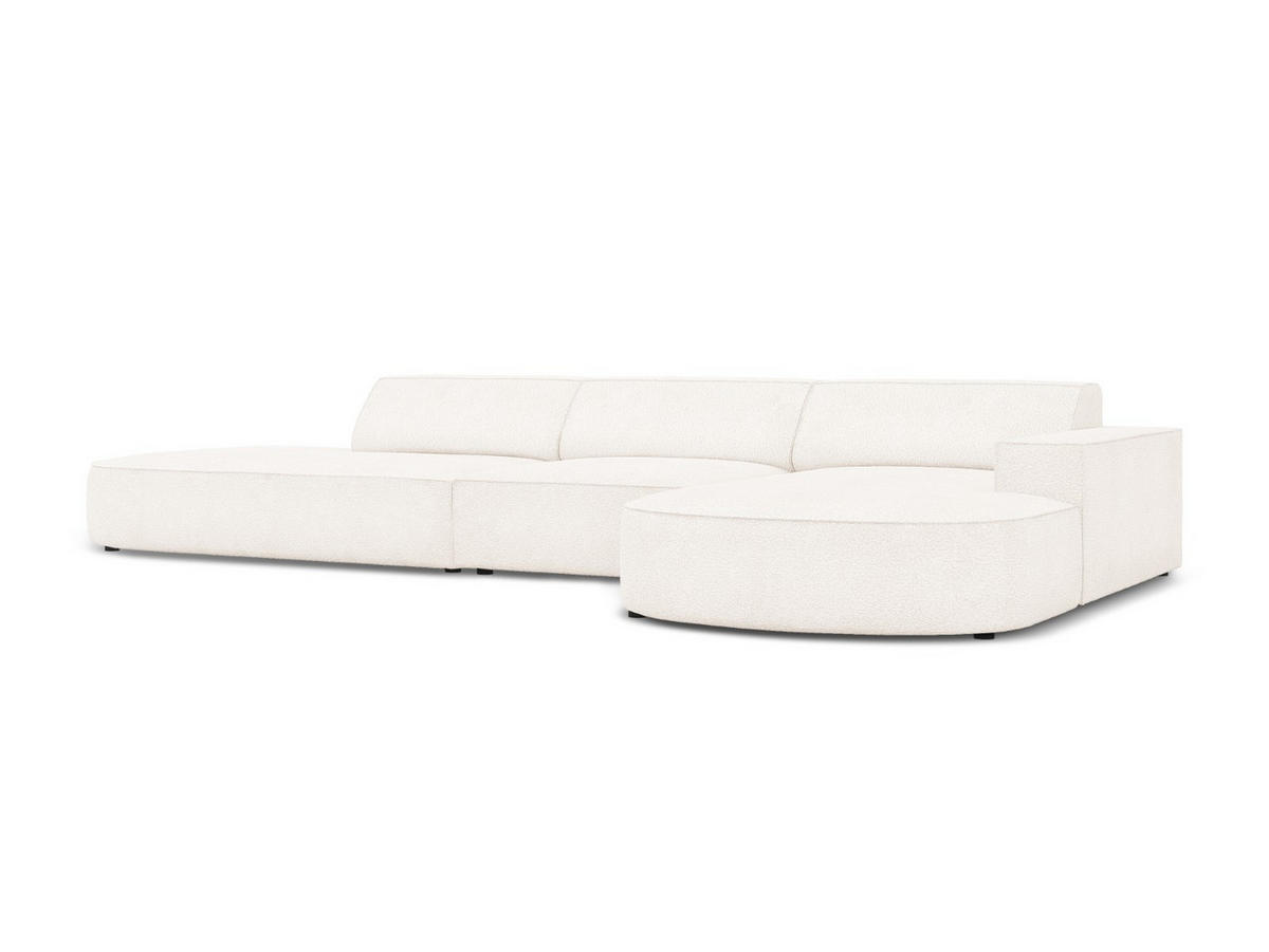 ECKSOFA rechts Jodie aus Boucle beige 4 Sitzplätze - Beige, Textil (166/342cm) - Micadoni