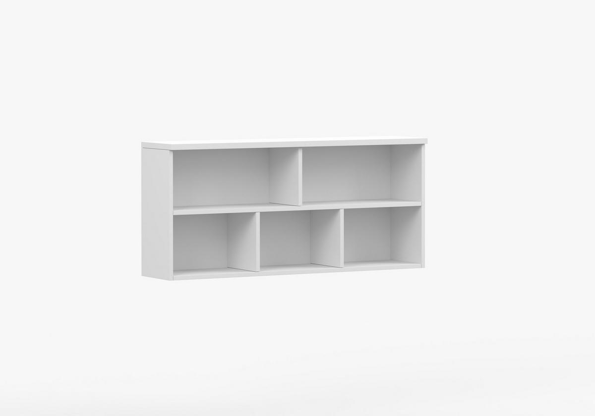 JUGENDZIMMER Arivo in Weiß 4 teilig Kinderzimmer Komplett Set mit Kleiderschrank, Schreibtisch, Kommode und Wandregal - Weiß, Holzwerkstoff (80/200/120cm)