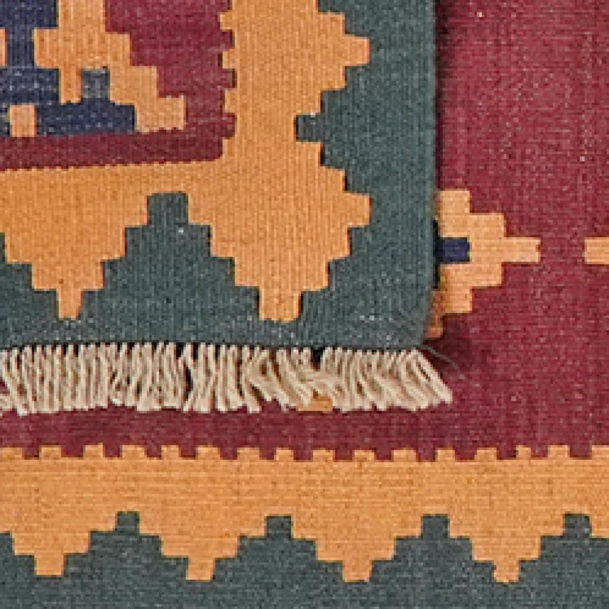 KELIM-LÄUFER handgewebt Gashgai Violett 200/57 cm Schurwolle - Violett, Textil (57/200cm) - Looma