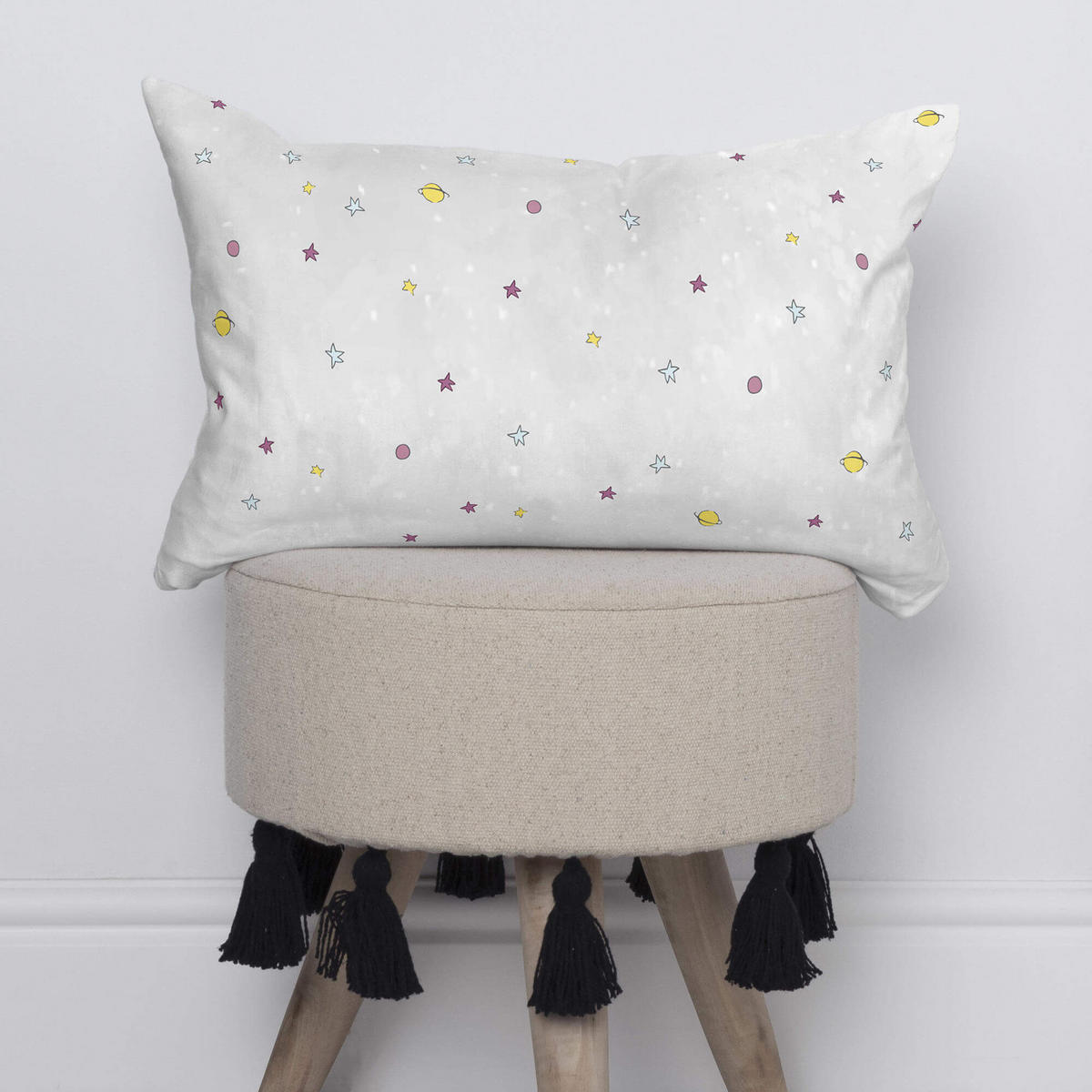 KISSENBEZUG univers 50x30 cm mehrfarbig - Multicolor, Textil (50/30cm) - Happy Friday