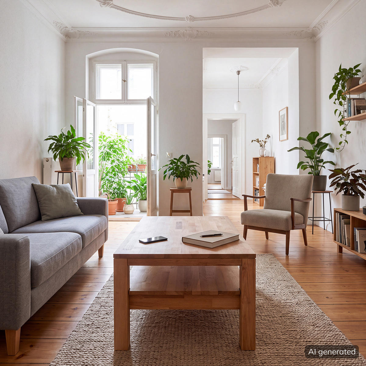 COUCHTISCH - Massivholz - Buchefarben, Holz (70/110/47cm) - home24