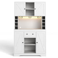 BUFFETSCHRANK Weiß 105/40/180 cm - Weiß, Holz (105/180/40cm) - PANGIVO