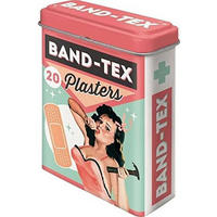 PFLASTERDOSE Say it 50's Band Tex Plasters - Rosa, Metall (7/10/2.6cm) - Nostalgic-Art