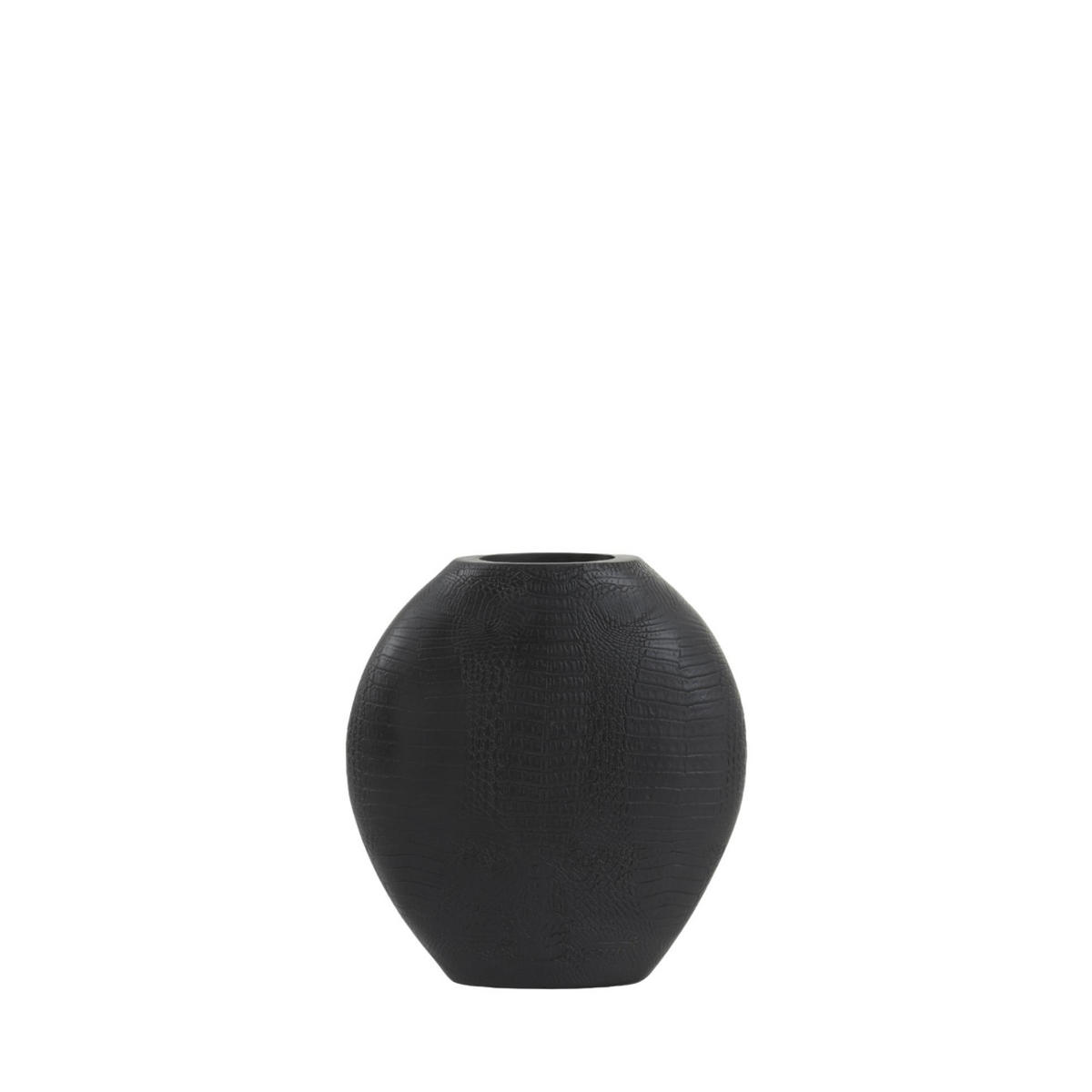 VASE Skeld Schwarz 29.5/8/31.5 cm - Schwarz, Kunststoff (31.5cm) - Light & Living
