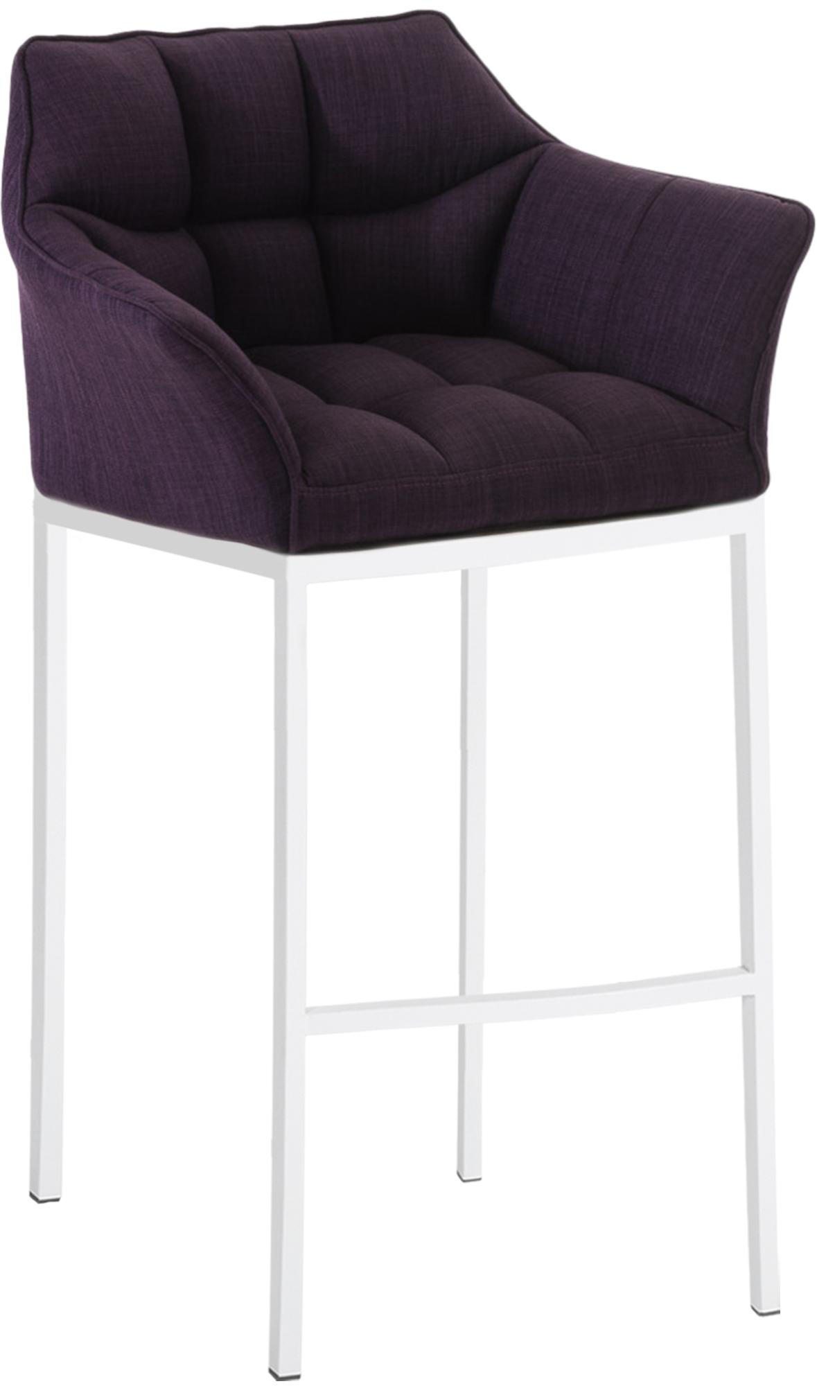 BARHOCKER Stoff Lila - Lila/Weiß, Textil/Metall (64/110/48cm) - CLP