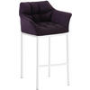 BARHOCKER Stoff Lila - Lila/Weiß, Textil/Metall (64/110/48cm) - CLP