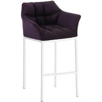 BARHOCKER Stoff Lila - Lila/Weiß, Textil/Metall (64/110/48cm) - CLP