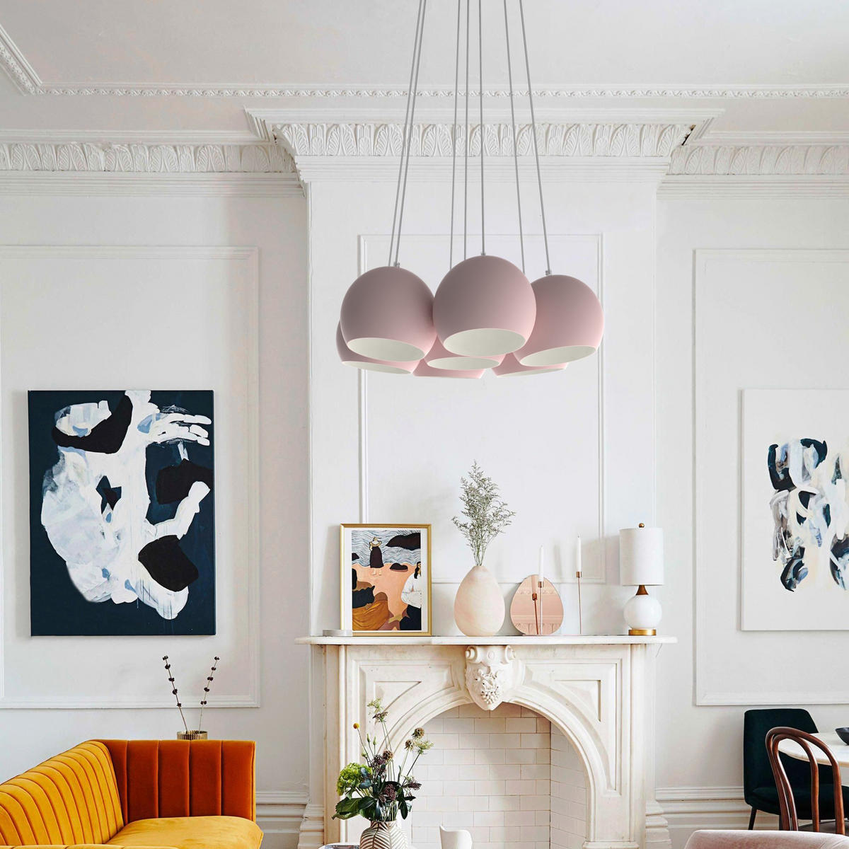 HÄNGELEUCHTE - Weiß, Metall (25/25/20cm) - Lumicom