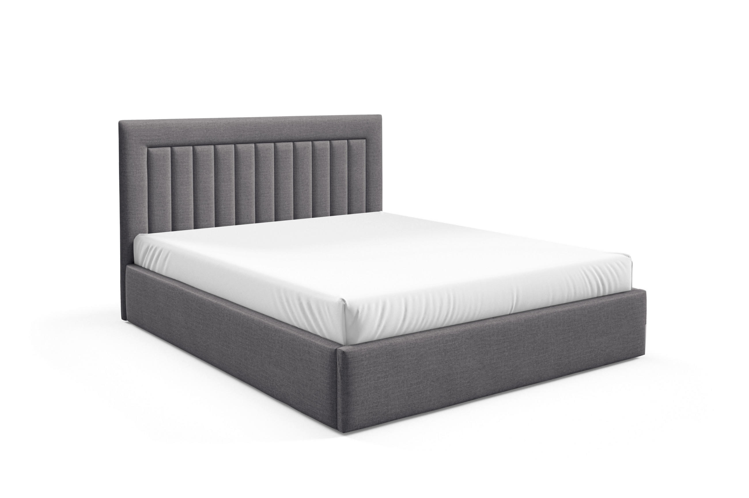 POLSTERBETT BEA I mit Bettkasten 180x200,Doppelbett mit Stauraum,Lattenrost,Boxspringbett-Optik,ohne Matratze Dunkelgrau - Anthrazit, Holz (180/200cm) - Furnistar