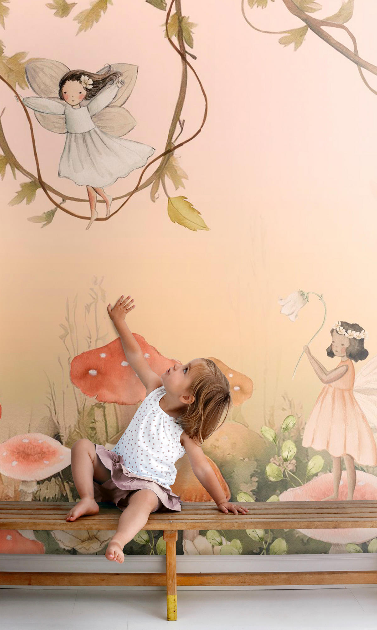 FOTOTAPETE Elfen 250 x 279 cm - Pink, Papier (250/279cm) - ESTAhome