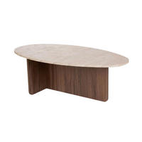 COUCHTISCH mit ovaler Platte L125 cm 65/120/40 cm - Eichefarben, Holzwerkstoff (70/65/40cm) - Calicosy