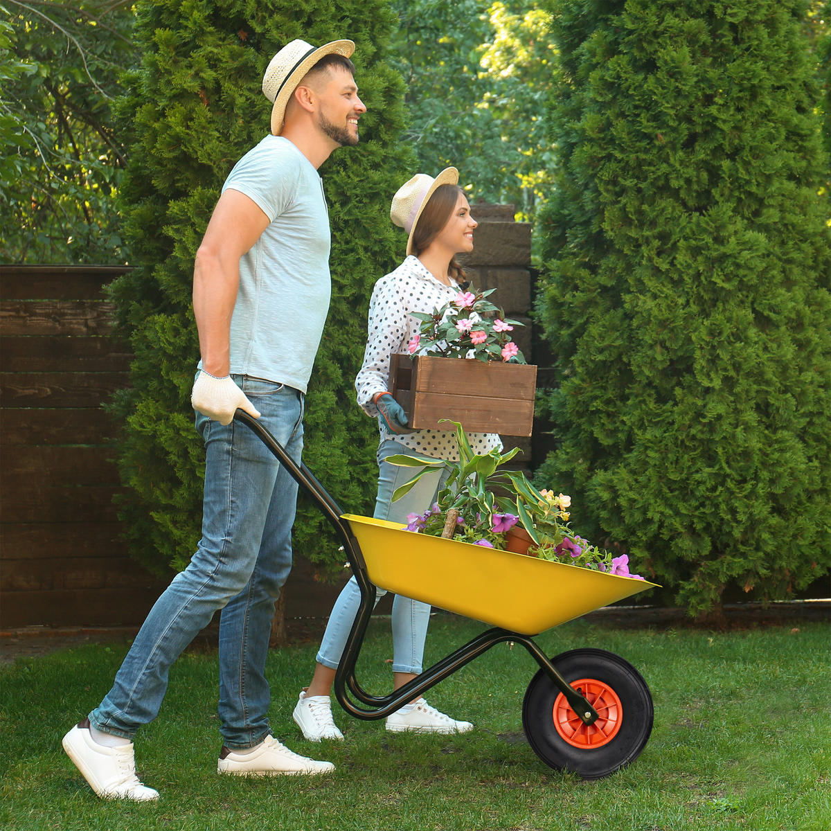 2XSCHUBKARRENRAD - Schwarz, Kunststoff (8/31/31cm) - Relaxdays