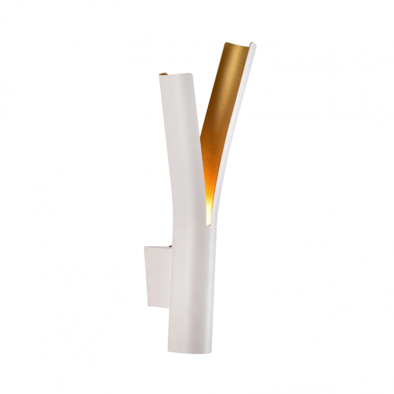WANDLEUCHTE Nelia, Weiß und Gold, 42.5cm - Goldfarben, Metall (14.5/42.5/9cm) - KOSILUM