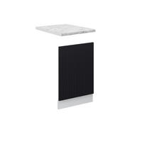FRONTBLENDE Fame-Line, Schwarz gestreift, 45 cm, AP Marmor - Schwarz/Weiß, Holzwerkstoff (45/67.4/1.6cm) - Vicco