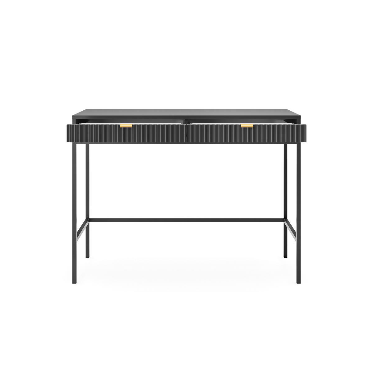 KONSOLENTISCH Vellore Schwarz 104 cm - Goldfarben/Schwarz, Holzwerkstoff/Metall (50/104/77cm) - Selsey