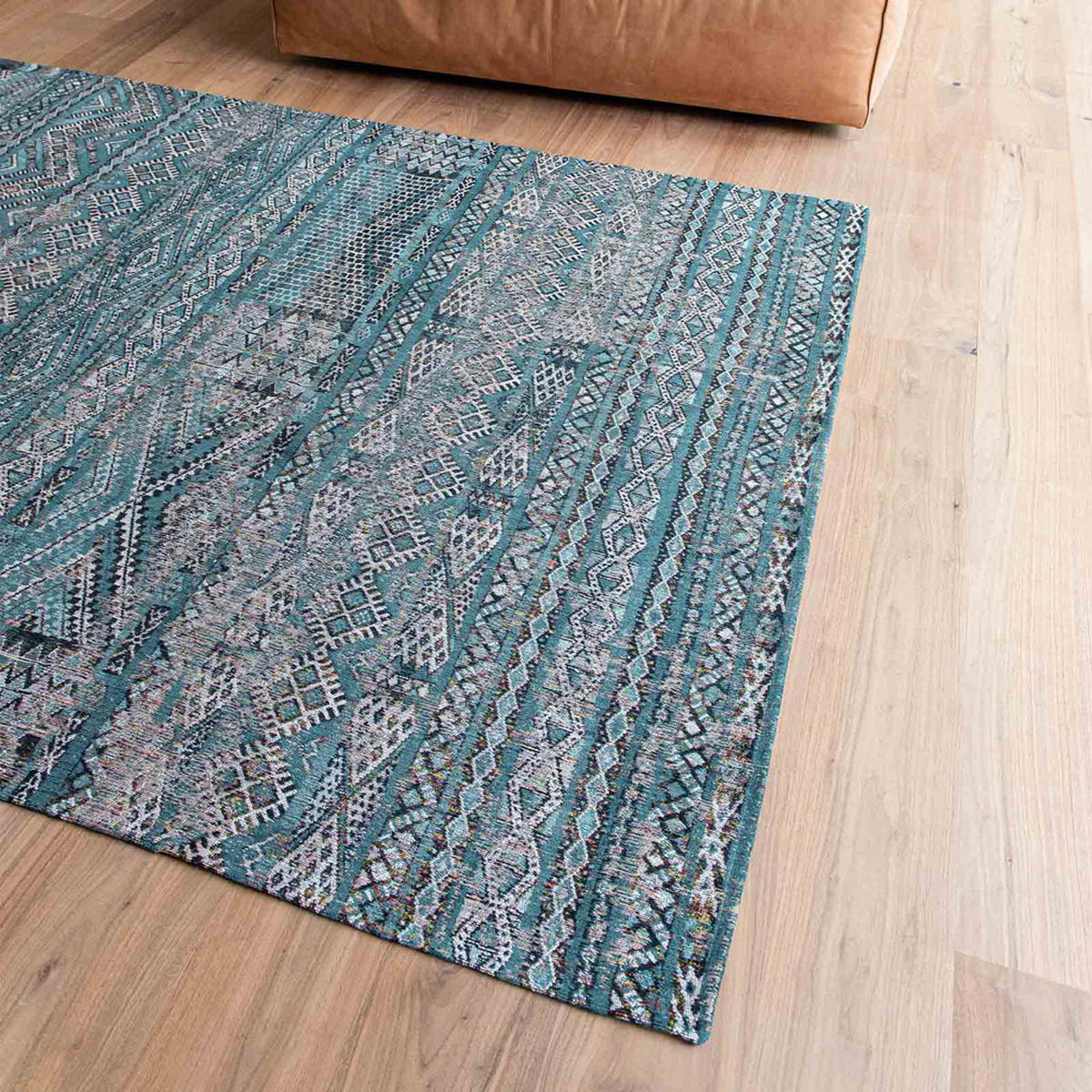 TEPPICH Zemmuri Blue Antiquarian 240/340 cm - Blau, Textil (240/340cm) - Louis De Poortere