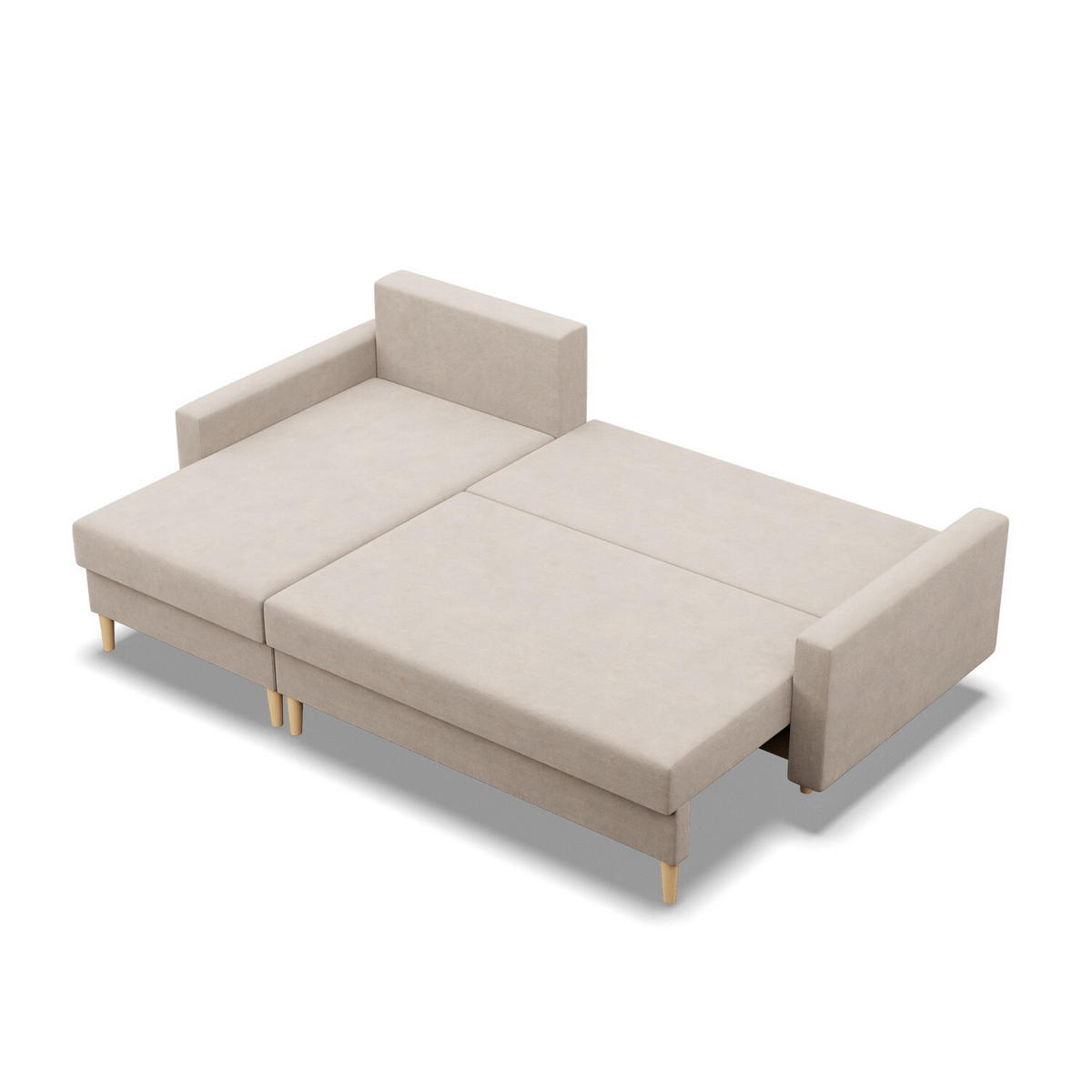 ECKSOFA Blank beige - Beige, Textil (223/140cm) - SIMKAM Furniture