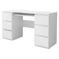 SCHREIBTISCH Kuba - Weiß, Holzwerkstoff (51/130/76cm) - MIRJAN24