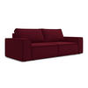 3-SITZER SOFA mit Schlaffunktion Samt Stoff Rot - Bordeaux/Rot, Kunststoff/Textil (255/85/105cm) - Makamii