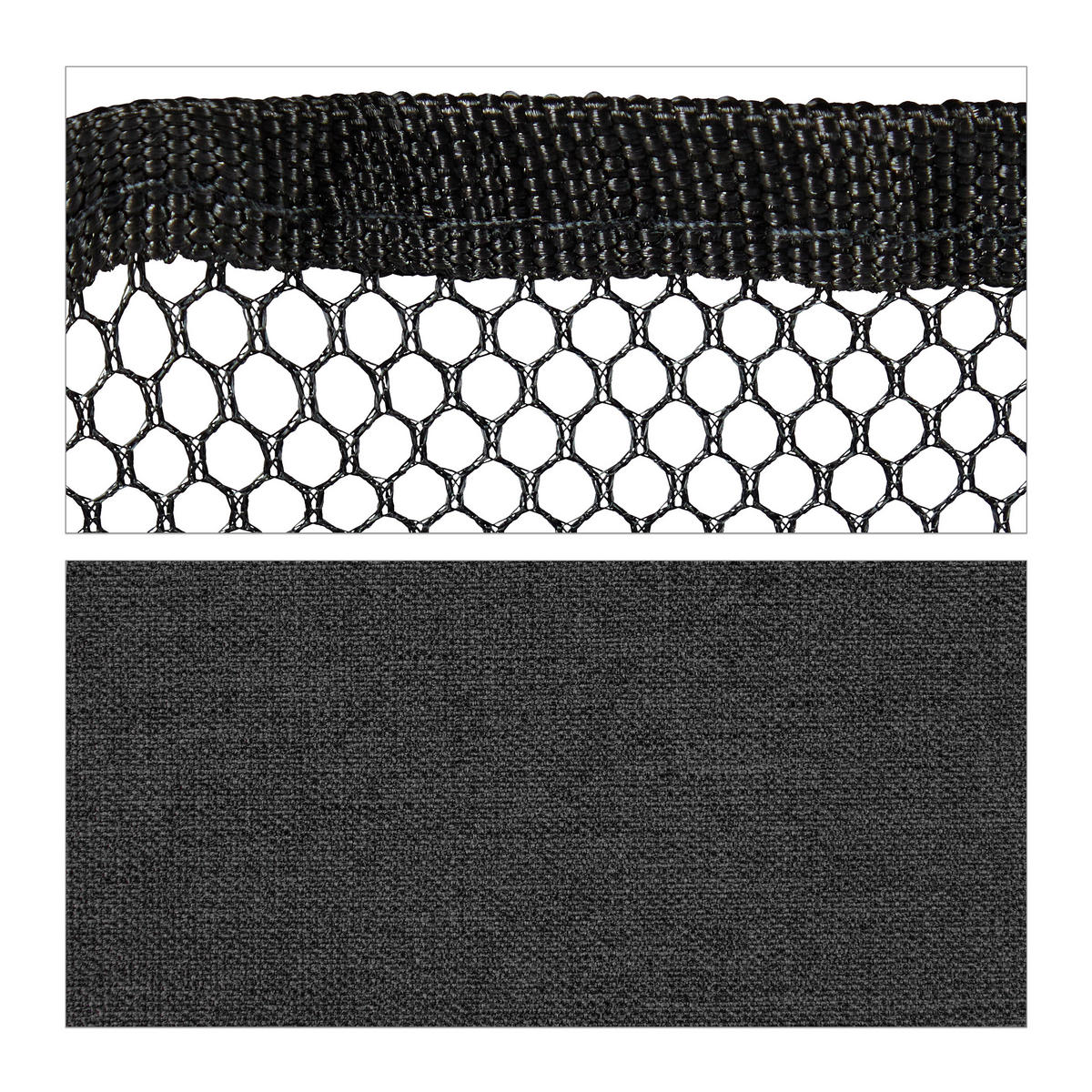 KLAPPHOCKER - Schwarz, Textil/Metall (29/39/35cm) - Relaxdays