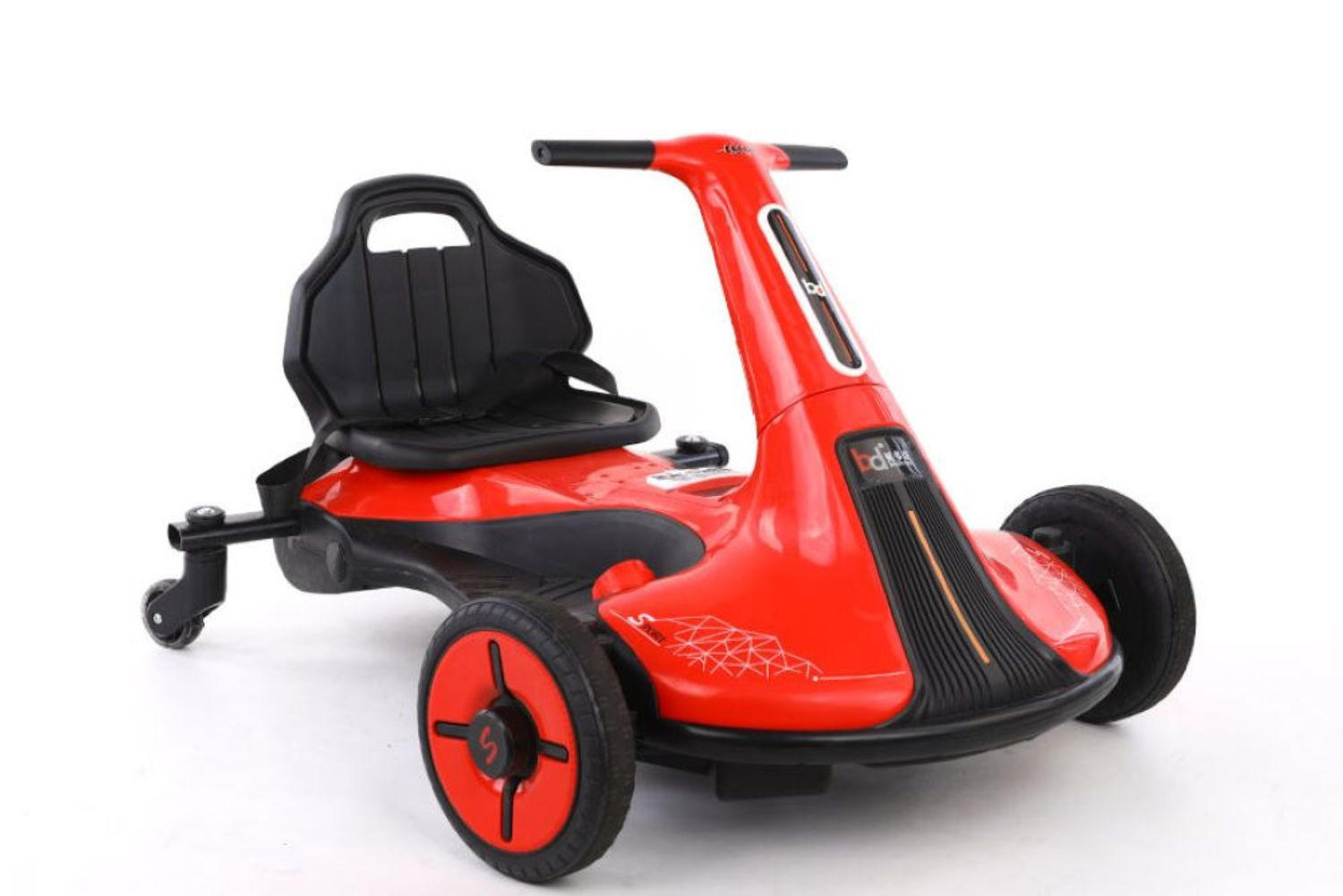 KINDER ELEKTRO-GOKART Drift Cart rot 12V 7Ah Akku, Bluetooth, USB-Anschluss, Hupe, Sicherheitsgurt - Rot, Kunststoff (103/74/59cm) - Es-Toys