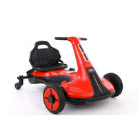 KINDER ELEKTRO-GOKART Drift Cart rot 12V 7Ah Akku, Bluetooth, USB-Anschluss, Hupe, Sicherheitsgurt - Rot, Kunststoff (103/74/59cm) - Es-Toys