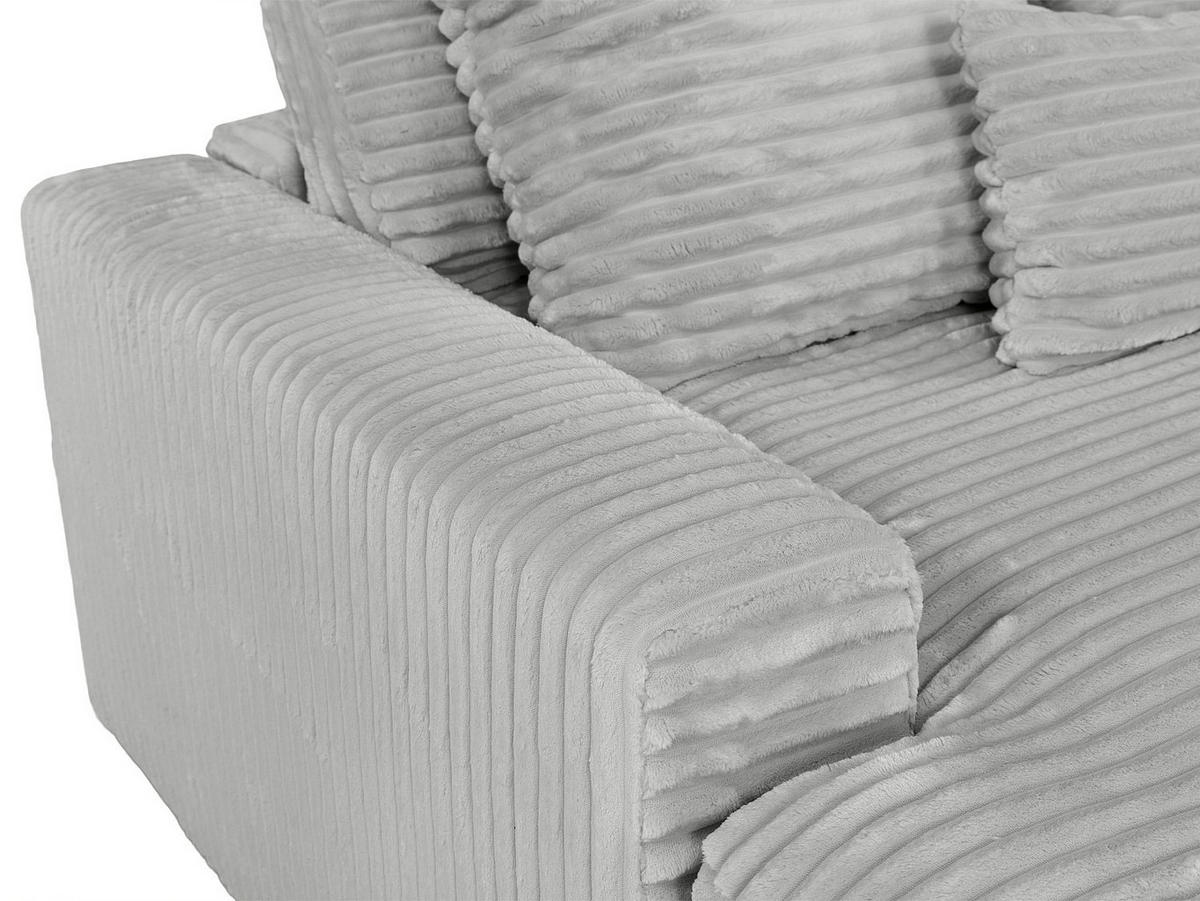 SOFA ohne Schlafmöglichkeit - 4 Personen - Samt - Grau - Grau, Textil (266/90/151cm) - Vente-Unique