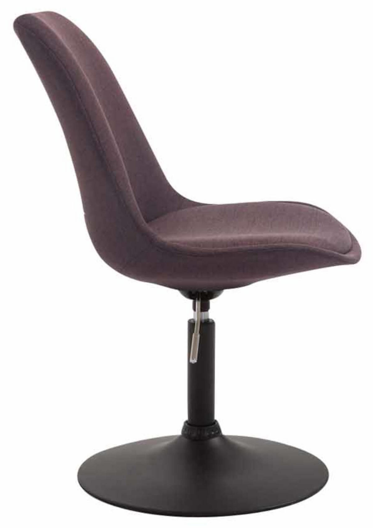 STUHL 4er Set Stoff braun - Schwarz/Braun, Textil/Metall (48/76/57cm) - CLP