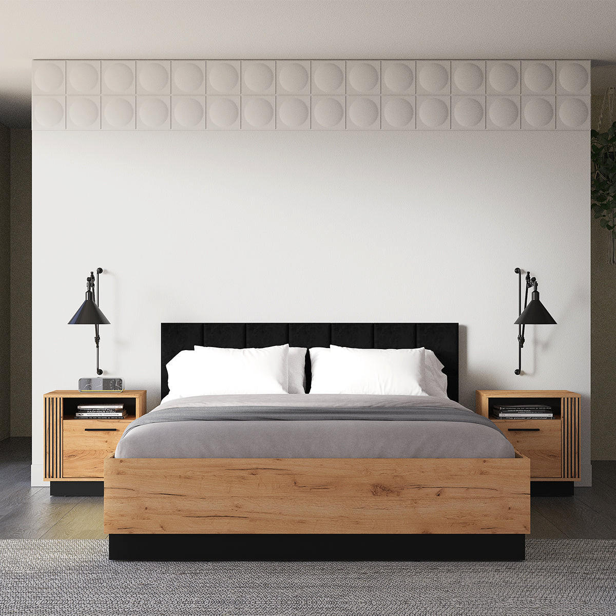 BOXSPRING POSTELJA 160/200 Solal Les - rjava, leseni material (160/200cm) - Petits-meubles