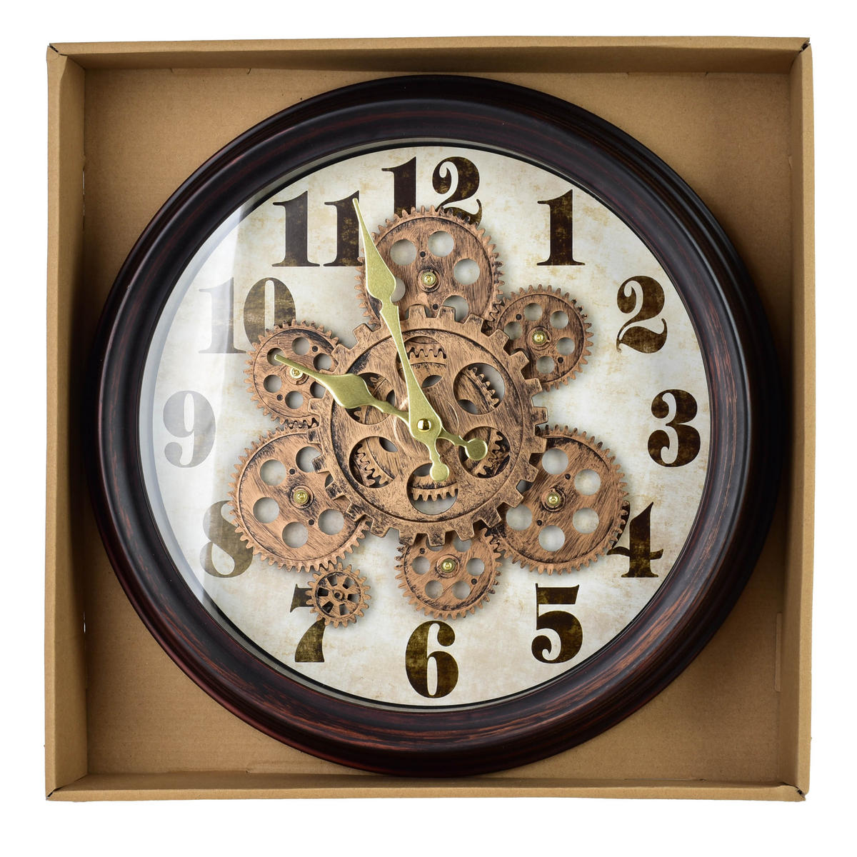 WANDUHR Ramsey Schwarz 35/7/35 cm Kunstoff - Schwarz, Kunststoff (35/35/7cm) - Mondex