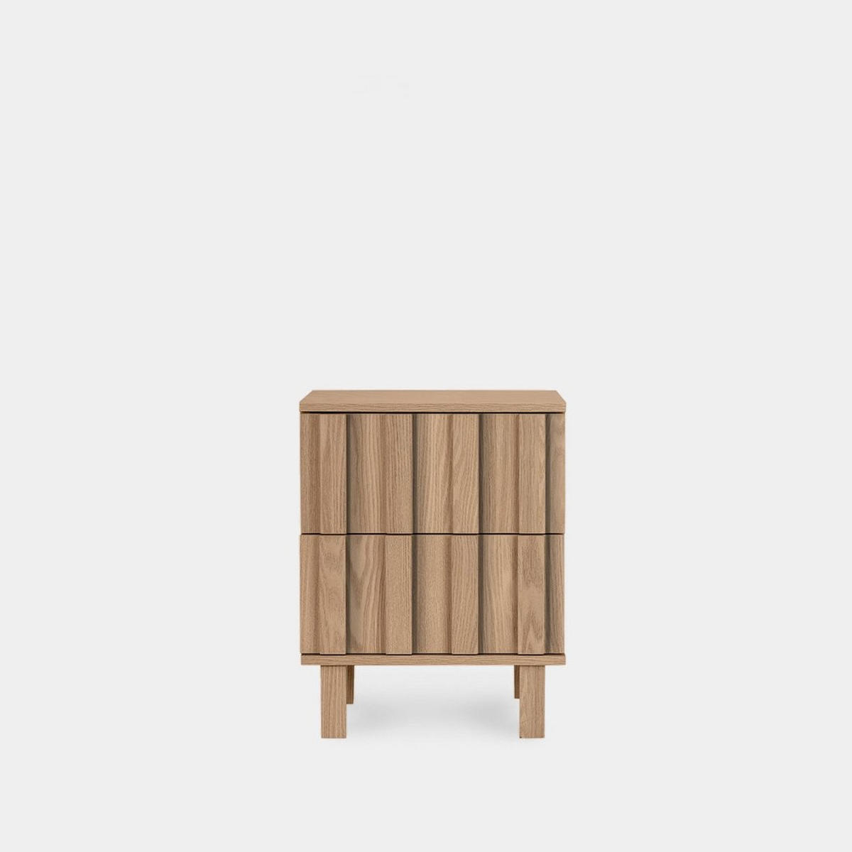 NACHTTISCH 2 SCHUBLADEN Otto Natürlich 42 cm x 54 cm - Naturfarben, Holzwerkstoff (42/54/40cm)