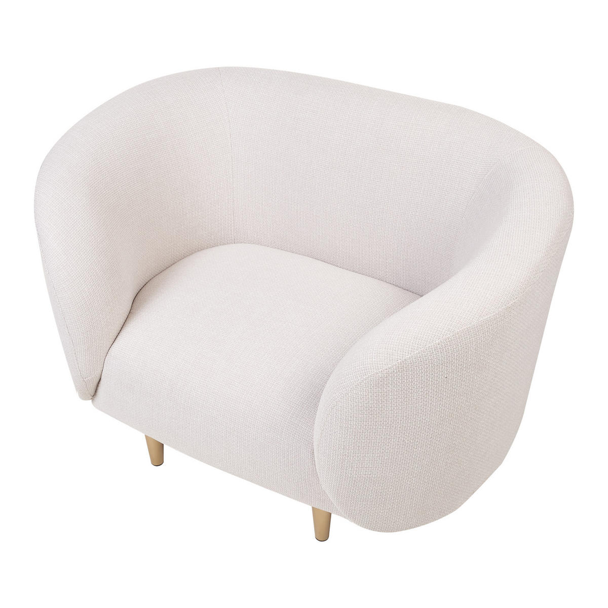 3-SITZER SOFA SET Polsterbezug beige/gold Loen - Beige/Goldfarben, Textil (155/79/70cm) - Beliani