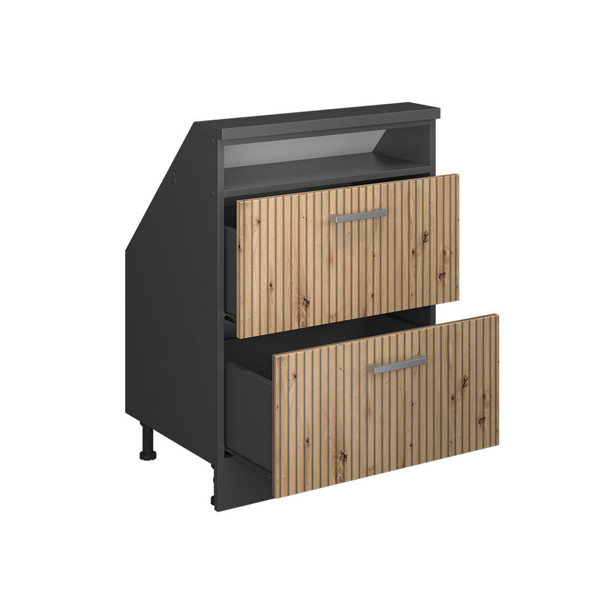 ŠIKMÁ SKŘÍŇ Rion Dub Artisan/antracit - antracitová/dub artisan, kompozitní dřevo (60/81.6/46cm) - Vicco