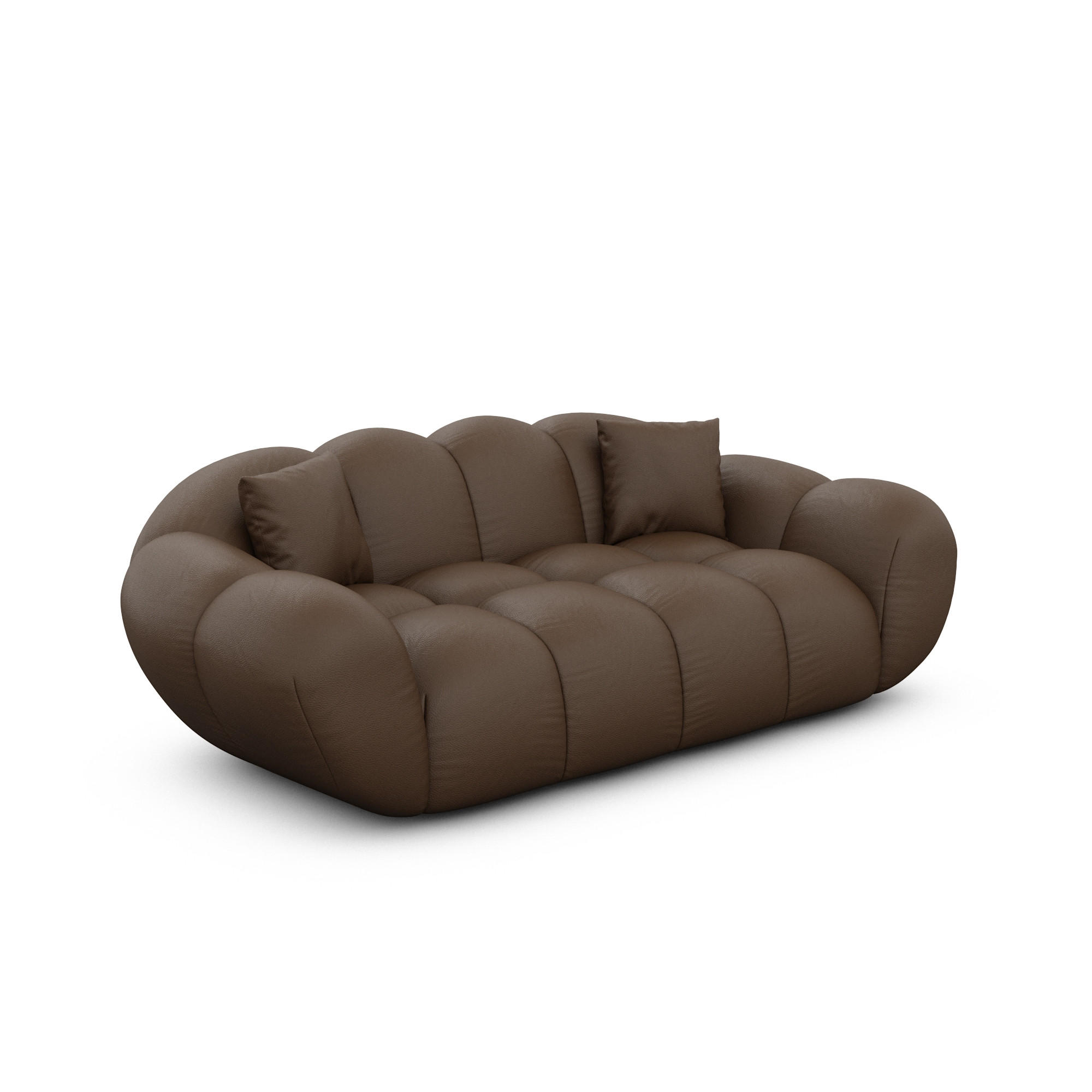 2-SITZER-SOFA Liva Dunkelbraun Kunstleder - Dunkelbraun, Kunststoff (200/70/93cm) - VAROYAL