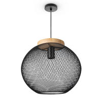 PENDELLEUCHTE Trapu S - Schwarz, Metall (35/35/31cm) - Paco Home