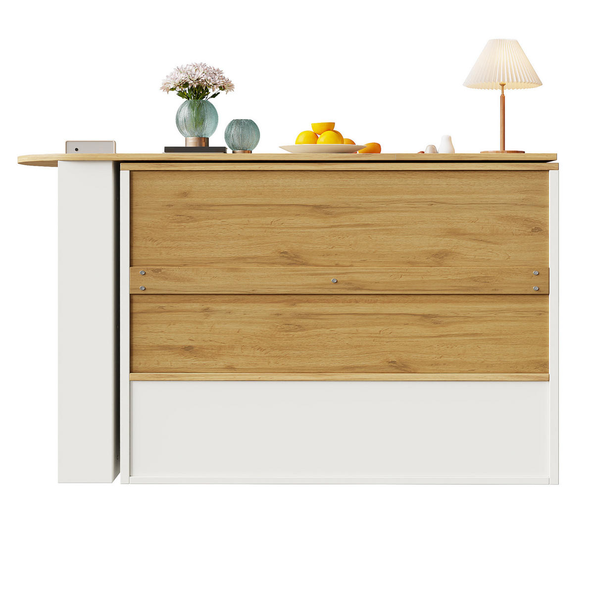 STEHTISCH drehbar ausziehbar 204 cm Weiß MDF - Weiß, Holz (39/102.5/138cm) - Beauniv