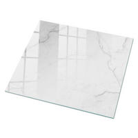 GLASPLATTE 80x60 cm – Weißer Marmor - Gelb, Glas (0.4/80/60cm) - ArtPrintCave