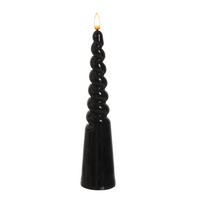 LED-KERZE Idalia Schwarz 7.5/4/27.5 cm Kunstoff - Schwarz, Kunststoff (7.5/4/27.5cm) - Mondex