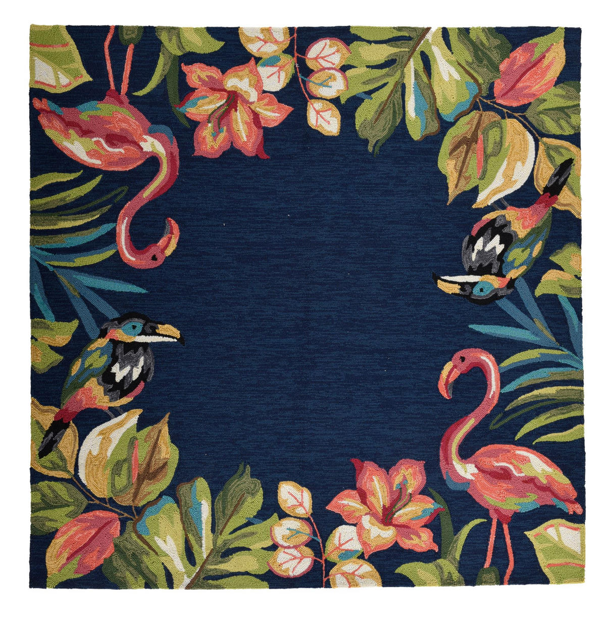 OUTDOORTEPPICH Rosetta 180x180 cm - Anthrazit, Textil (180/180cm) - Gino Falcone