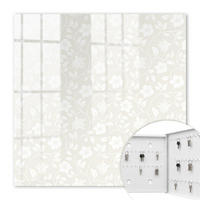 SCHLÜSSELBOX Weiß 30x30 cm – Türöffnung nach rechts - Blumenmuster - Beige, Metall (30/30/5cm) - TULUP