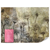 FOTOTAPETE Abstrakte Sonnenblumen Beton Retro 500x350 - Beige/Braun, Papier (500/350cm) - Muralo