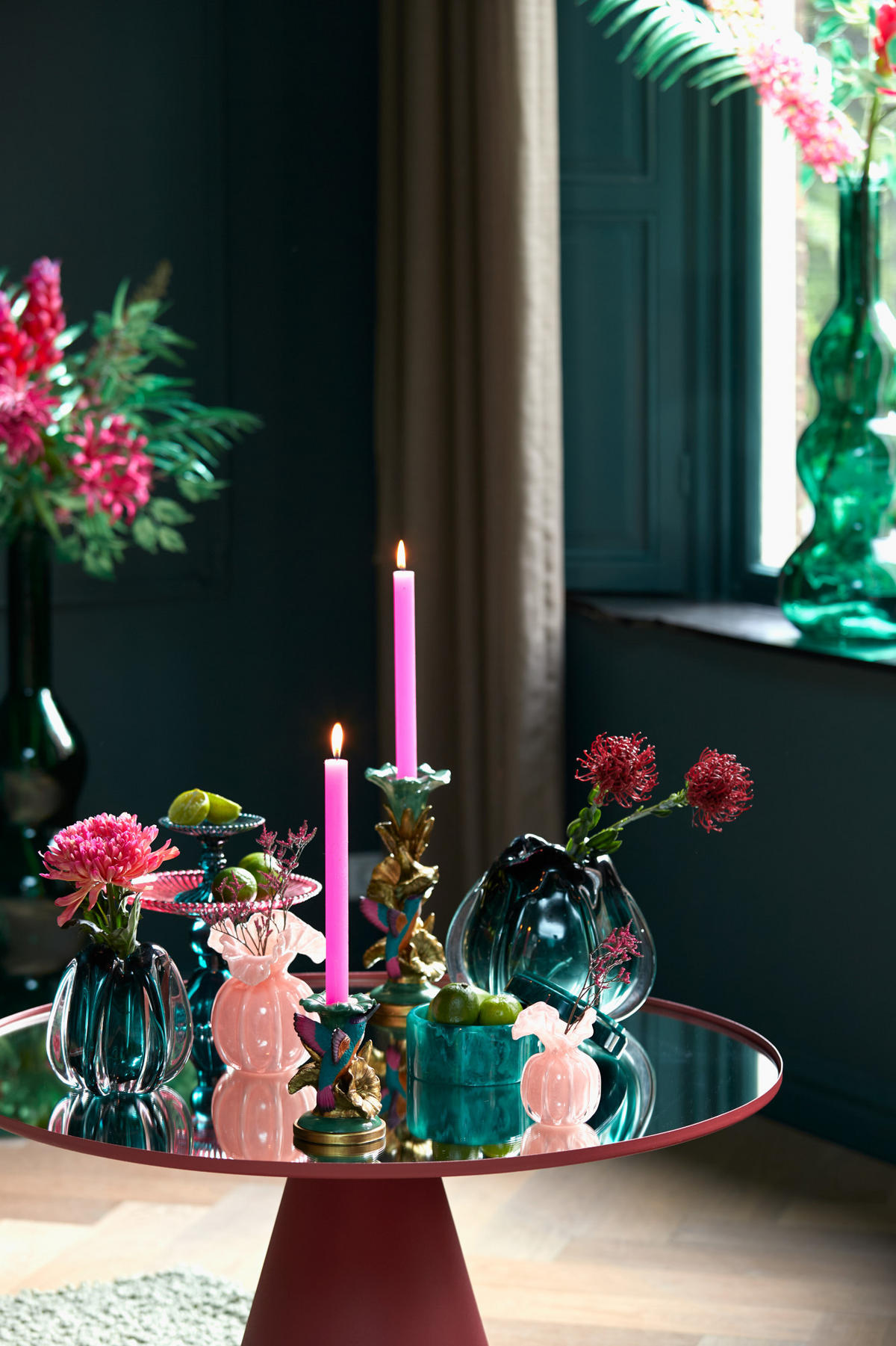 VASE Xerea Rosa Ø12/17 cm - Pink, Glas (12/17cm) - Light & Living