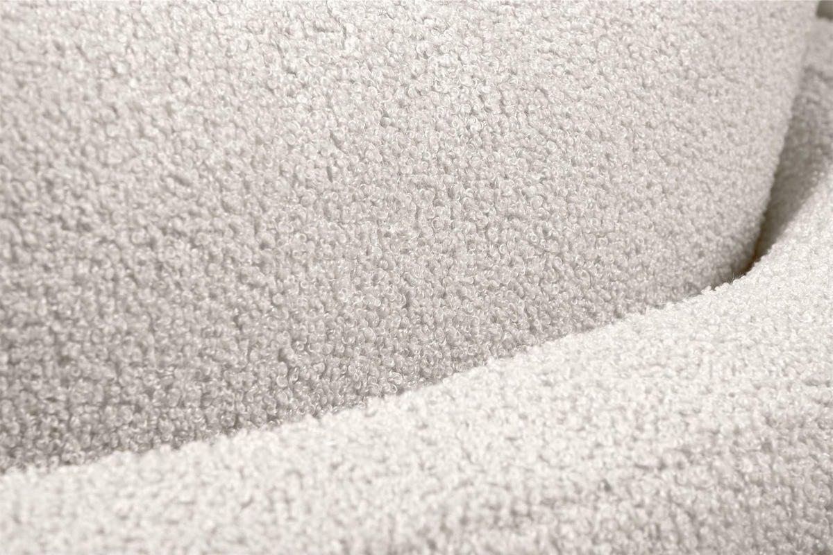 DREHSESSEL RAGGI 360° Drehfunktion mit inklusive dekorativem Kissen, Weiß - Weiß, Textil (92/75/94cm) - KONSIMO®